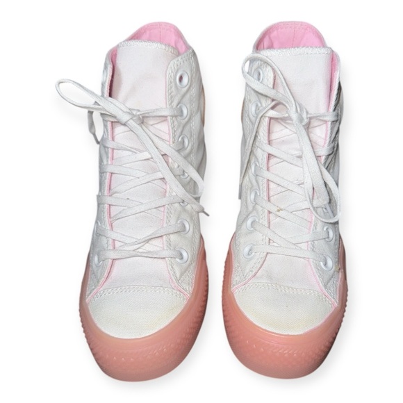 Chuck Taylor All Star Converse White High-Top Sneakers size 8 - Picture 3 of 12